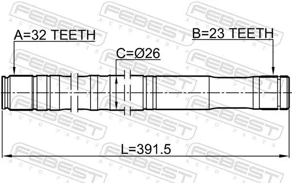 Antriebswelle FEBEST 0112-CT220RH Bild Antriebswelle FEBEST 0112-CT220RH