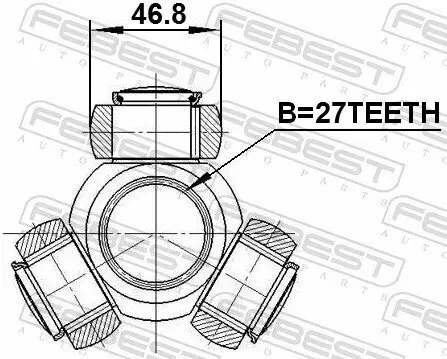 Tripodestern, Antriebswelle FEBEST 0116-GSV40 Bild Tripodestern, Antriebswelle FEBEST 0116-GSV40