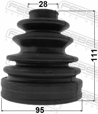 Faltenbalgsatz, Antriebswelle radseitig FEBEST 0117-KDN165 Bild Faltenbalgsatz, Antriebswelle radseitig FEBEST 0117-KDN165