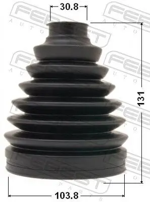 Faltenbalg, Antriebswelle radseitig FEBEST 0117P-067 Bild Faltenbalg, Antriebswelle radseitig FEBEST 0117P-067