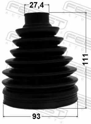 Faltenbalg, Antriebswelle radseitig FEBEST 0117P-GGL15 Bild Faltenbalg, Antriebswelle radseitig FEBEST 0117P-GGL15