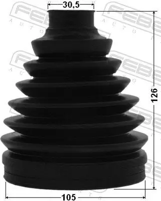 Faltenbalg, Antriebswelle radseitig FEBEST 0117P-GRJ150 Bild Faltenbalg, Antriebswelle radseitig FEBEST 0117P-GRJ150