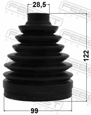 Faltenbalg, Antriebswelle radseitig FEBEST 0117P-GSL20 Bild Faltenbalg, Antriebswelle radseitig FEBEST 0117P-GSL20