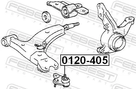 Trag-/Führungsgelenk FEBEST 0120-405 Bild Trag-/Führungsgelenk FEBEST 0120-405