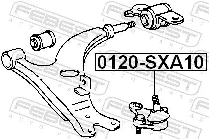 Trag-/Führungsgelenk Vorderachse unten FEBEST 0120-SXA10 Bild Trag-/Führungsgelenk Vorderachse unten FEBEST 0120-SXA10