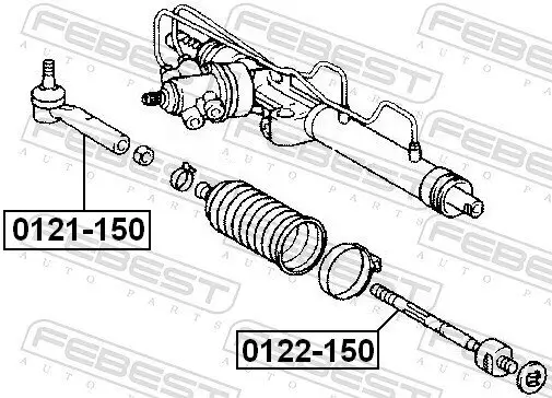 Spurstangenkopf Vorderachse FEBEST 0121-150 Bild Spurstangenkopf Vorderachse FEBEST 0121-150