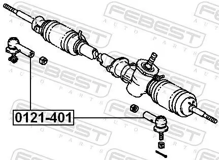 Spurstangenkopf Vorderachse FEBEST 0121-401 Bild Spurstangenkopf Vorderachse FEBEST 0121-401