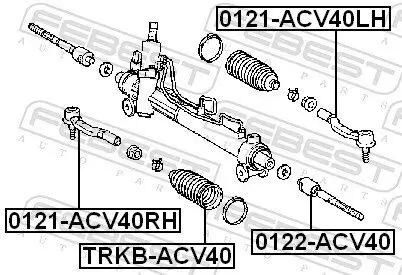 Spurstangenkopf Vorderachse links FEBEST 0121-ACV40LH Bild Spurstangenkopf Vorderachse links FEBEST 0121-ACV40LH
