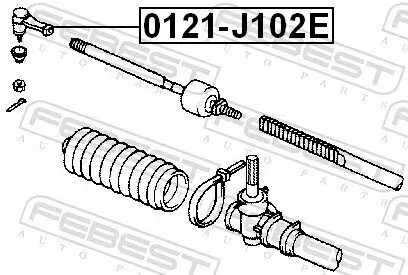 Spurstangenkopf Vorderachse FEBEST 0121-J102E Bild Spurstangenkopf Vorderachse FEBEST 0121-J102E