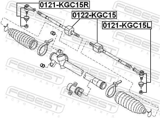Spurstangenkopf Vorderachse links FEBEST 0121-KGC15L Bild Spurstangenkopf Vorderachse links FEBEST 0121-KGC15L