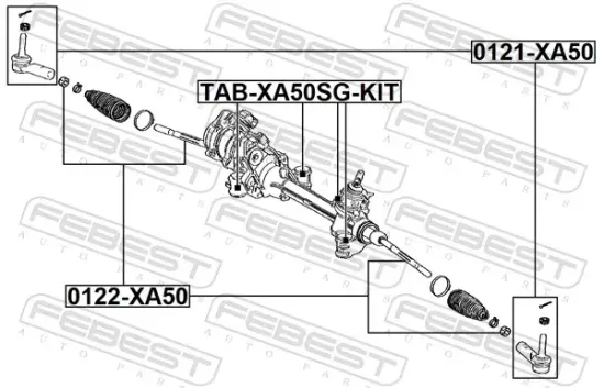 Spurstangenkopf Vorderachse FEBEST 0121-XA50 Bild Spurstangenkopf Vorderachse FEBEST 0121-XA50