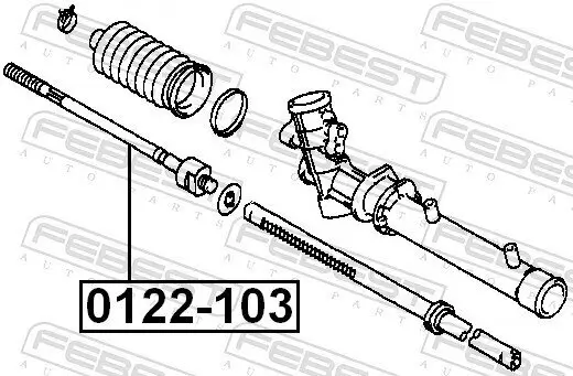 Axialgelenk, Spurstange FEBEST 0122-103 Bild Axialgelenk, Spurstange FEBEST 0122-103