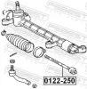 Axialgelenk, Spurstange Vorderachse FEBEST 0122-250 Bild Axialgelenk, Spurstange Vorderachse FEBEST 0122-250