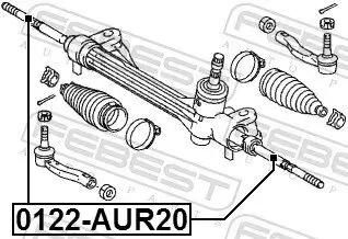 Axialgelenk, Spurstange FEBEST 0122-AUR20 Bild Axialgelenk, Spurstange FEBEST 0122-AUR20