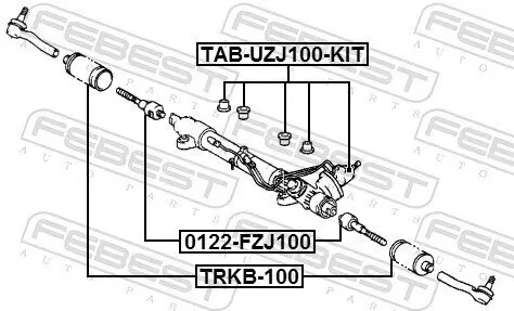 Axialgelenk, Spurstange Vorderachse FEBEST 0122-FZJ100 Bild Axialgelenk, Spurstange Vorderachse FEBEST 0122-FZJ100