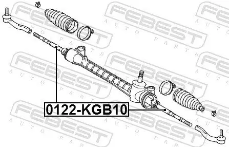 Axialgelenk, Spurstange FEBEST 0122-KGB10 Bild Axialgelenk, Spurstange FEBEST 0122-KGB10