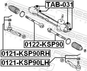 Axialgelenk, Spurstange Vorderachse FEBEST 0122-KSP90 Bild Axialgelenk, Spurstange Vorderachse FEBEST 0122-KSP90