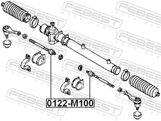 Axialgelenk, Spurstange FEBEST 0122-M100 Bild Axialgelenk, Spurstange FEBEST 0122-M100