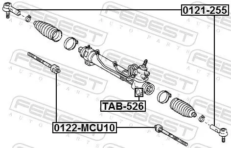 Axialgelenk, Spurstange FEBEST 0122-MCU10 Bild Axialgelenk, Spurstange FEBEST 0122-MCU10