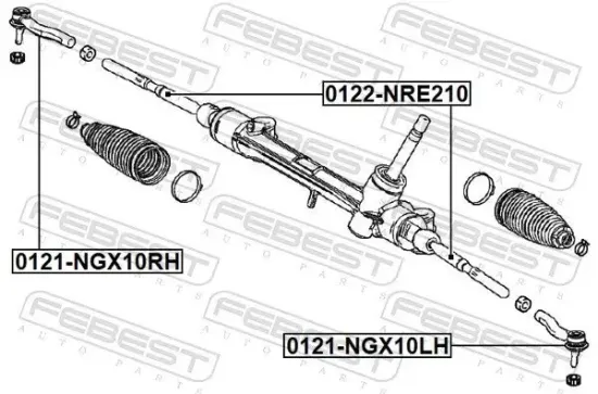 Axialgelenk, Spurstange Vorderachse FEBEST 0122-NRE210 Bild Axialgelenk, Spurstange Vorderachse FEBEST 0122-NRE210