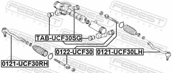 Axialgelenk, Spurstange Vorderachse FEBEST 0122-UCF30 Bild Axialgelenk, Spurstange Vorderachse FEBEST 0122-UCF30