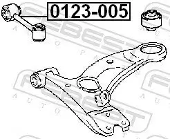 Stange/Strebe, Stabilisator Vorderachse FEBEST 0123-005 Bild Stange/Strebe, Stabilisator Vorderachse FEBEST 0123-005