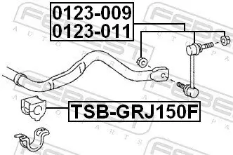 Stange/Strebe, Stabilisator Vorderachse rechts FEBEST 0123-009 Bild Stange/Strebe, Stabilisator Vorderachse rechts FEBEST 0123-009