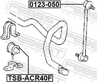 Stange/Strebe, Stabilisator Vorderachse FEBEST 0123-050 Bild Stange/Strebe, Stabilisator Vorderachse FEBEST 0123-050