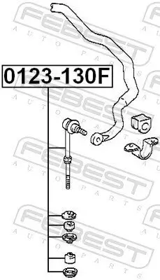Stange/Strebe, Stabilisator Vorderachse FEBEST 0123-130F Bild Stange/Strebe, Stabilisator Vorderachse FEBEST 0123-130F