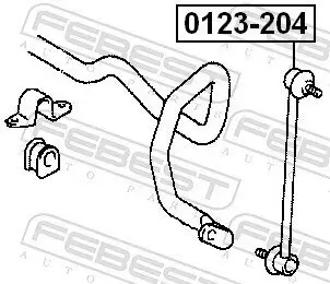 Stange/Strebe, Stabilisator FEBEST 0123-204 Bild Stange/Strebe, Stabilisator FEBEST 0123-204