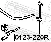 Stange/Strebe, Stabilisator FEBEST 0123-220R Bild Stange/Strebe, Stabilisator FEBEST 0123-220R