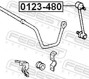 Stange/Strebe, Stabilisator Hinterachse FEBEST 0123-480 Bild Stange/Strebe, Stabilisator Hinterachse FEBEST 0123-480