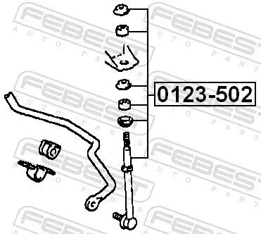 Stange/Strebe, Stabilisator Hinterachse FEBEST 0123-502 Bild Stange/Strebe, Stabilisator Hinterachse FEBEST 0123-502