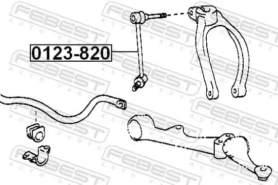Stange/Strebe, Stabilisator Vorderachse FEBEST 0123-820 Bild Stange/Strebe, Stabilisator Vorderachse FEBEST 0123-820