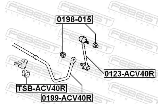 Stange/Strebe, Stabilisator Hinterachse FEBEST 0123-ACV40R Bild Stange/Strebe, Stabilisator Hinterachse FEBEST 0123-ACV40R