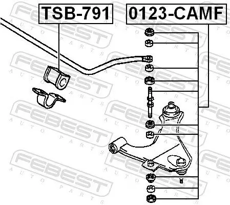 Stange/Strebe, Stabilisator Vorderachse FEBEST 0123-CAMF Bild Stange/Strebe, Stabilisator Vorderachse FEBEST 0123-CAMF