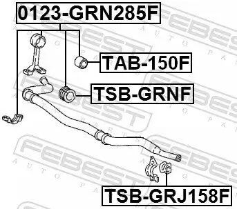 Stange/Strebe, Stabilisator Vorderachse FEBEST 0123-GRN285F Bild Stange/Strebe, Stabilisator Vorderachse FEBEST 0123-GRN285F