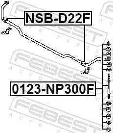 Stange/Strebe, Stabilisator FEBEST 0123-NP300F Bild Stange/Strebe, Stabilisator FEBEST 0123-NP300F