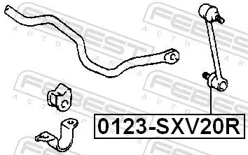 Stange/Strebe, Stabilisator Hinterachse FEBEST 0123-SXV20R Bild Stange/Strebe, Stabilisator Hinterachse FEBEST 0123-SXV20R