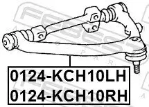 Lenker, Radaufhängung vorne rechts FEBEST 0124-KCH10RH Bild Lenker, Radaufhängung vorne rechts FEBEST 0124-KCH10RH