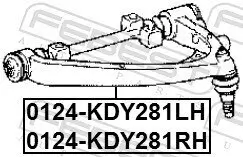 Lenker, Radaufhängung vorne links FEBEST 0124-KDY281LH Bild Lenker, Radaufhängung vorne links FEBEST 0124-KDY281LH