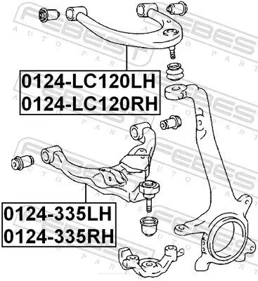 Lenker, Radaufhängung vorne links oben FEBEST 0124-LC120LH Bild Lenker, Radaufhängung vorne links oben FEBEST 0124-LC120LH