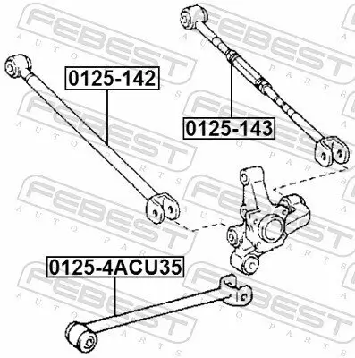 Lenker, Radaufhängung hinten Hinterachse FEBEST 0125-143 Bild Lenker, Radaufhängung hinten Hinterachse FEBEST 0125-143