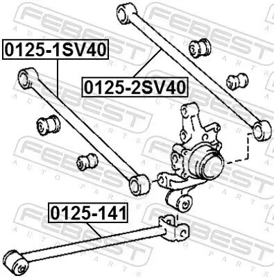 Lenker, Radaufhängung vor der Achse Hinterachse FEBEST 0125-1SV40 Bild Lenker, Radaufhängung vor der Achse Hinterachse FEBEST 0125-1SV40