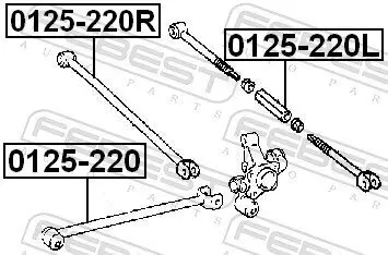 Lenker, Radaufhängung Hinterachse vor der Achse FEBEST 0125-220R Bild Lenker, Radaufhängung Hinterachse vor der Achse FEBEST 0125-220R