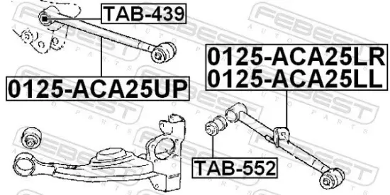 Lenker, Radaufhängung Hinterachse oben FEBEST 0125-ACA25UP Bild Lenker, Radaufhängung Hinterachse oben FEBEST 0125-ACA25UP