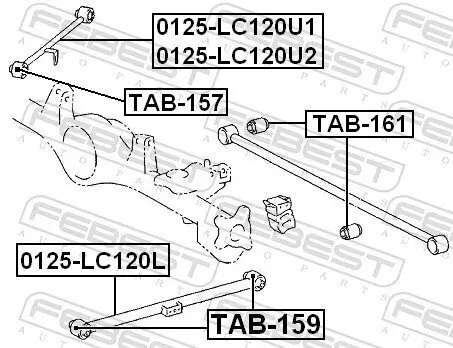 Lenker, Radaufhängung Hinterachse links FEBEST 0125-LC120U2 Bild Lenker, Radaufhängung Hinterachse links FEBEST 0125-LC120U2