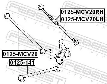 Lenker, Radaufhängung Hinterachse rechts FEBEST 0125-MCV20RH Bild Lenker, Radaufhängung Hinterachse rechts FEBEST 0125-MCV20RH