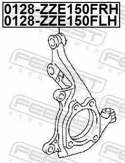 Achsschenkel, Radaufhängung Vorderachse links FEBEST 0128-ZZE150FLH Bild Achsschenkel, Radaufhängung Vorderachse links FEBEST 0128-ZZE150FLH
