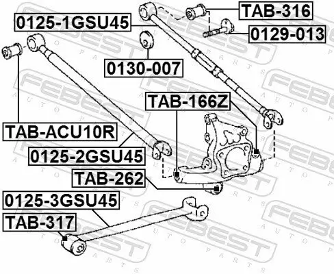 Sturzkorrekturschraube FEBEST 0129-013 Bild Sturzkorrekturschraube FEBEST 0129-013